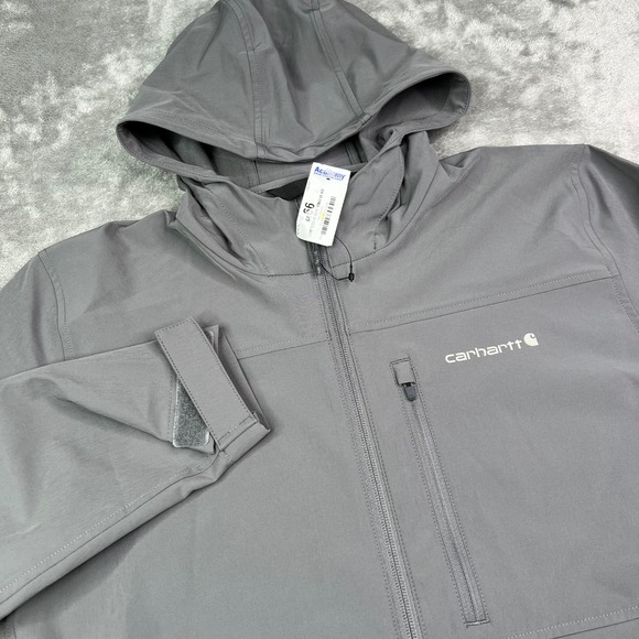 Carhartt Other - Carhartt Force Sun Defender Jacket Mens S Gray Solid Relaxed Fit Hooded Zip Up